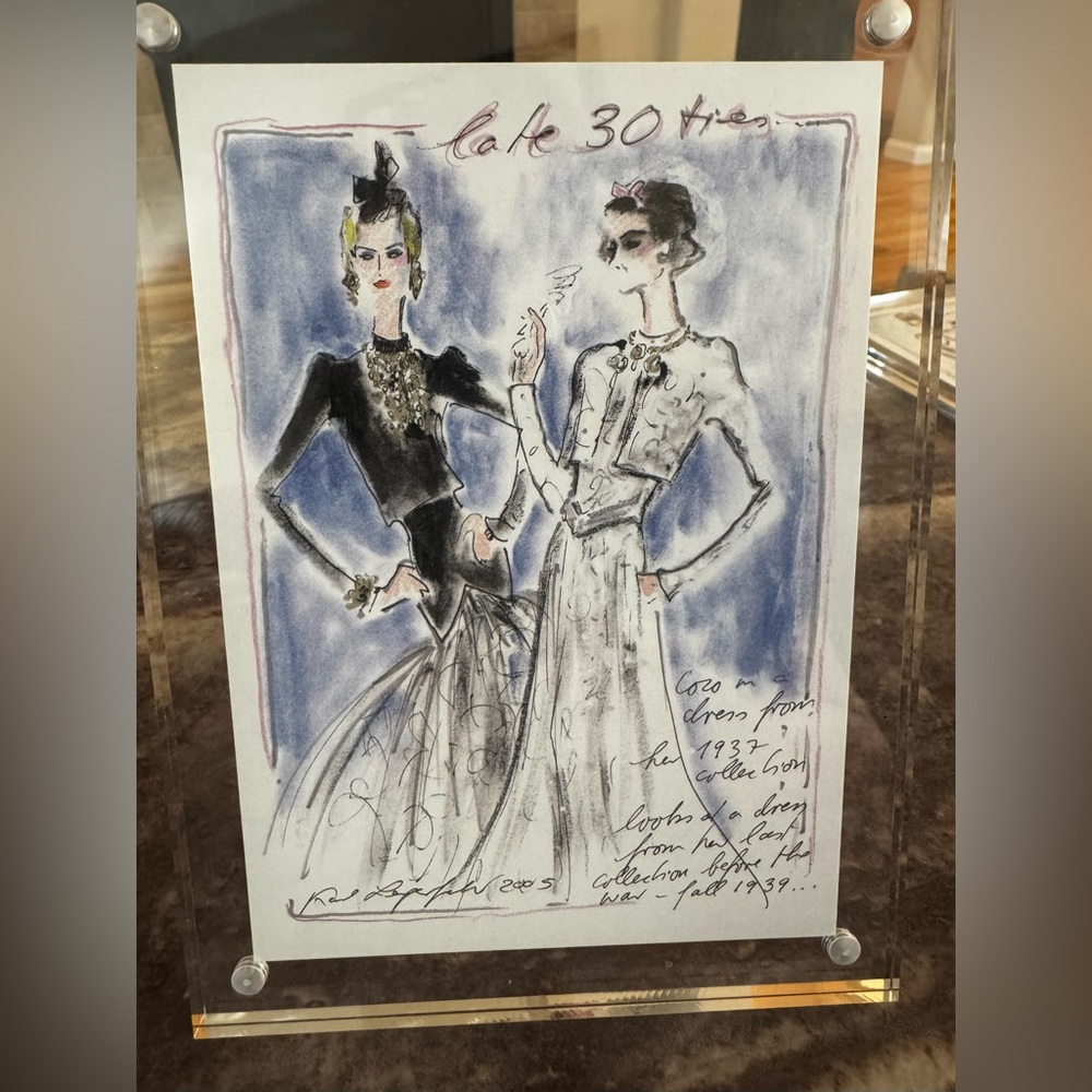 Chanel Framed Postcard Karl Lagerfeld Metropolitan Museum 2005 “Late Thirties”